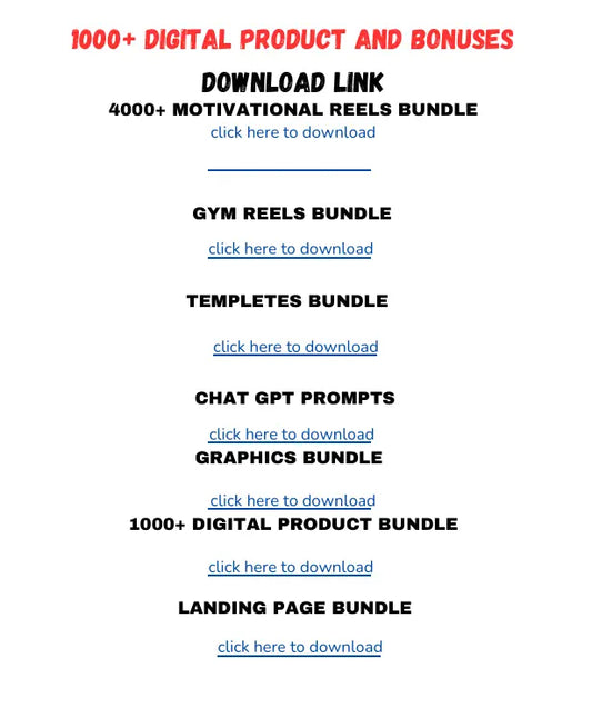 Mega Digital Product Bundle | Courses, Templates, Graphics & ChatGPT Prompts for Creators